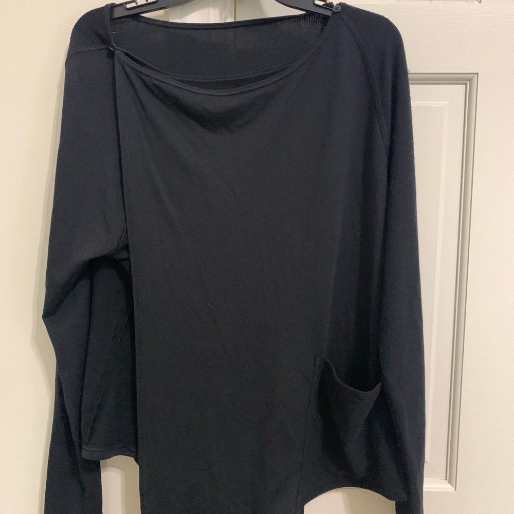 Black knit top